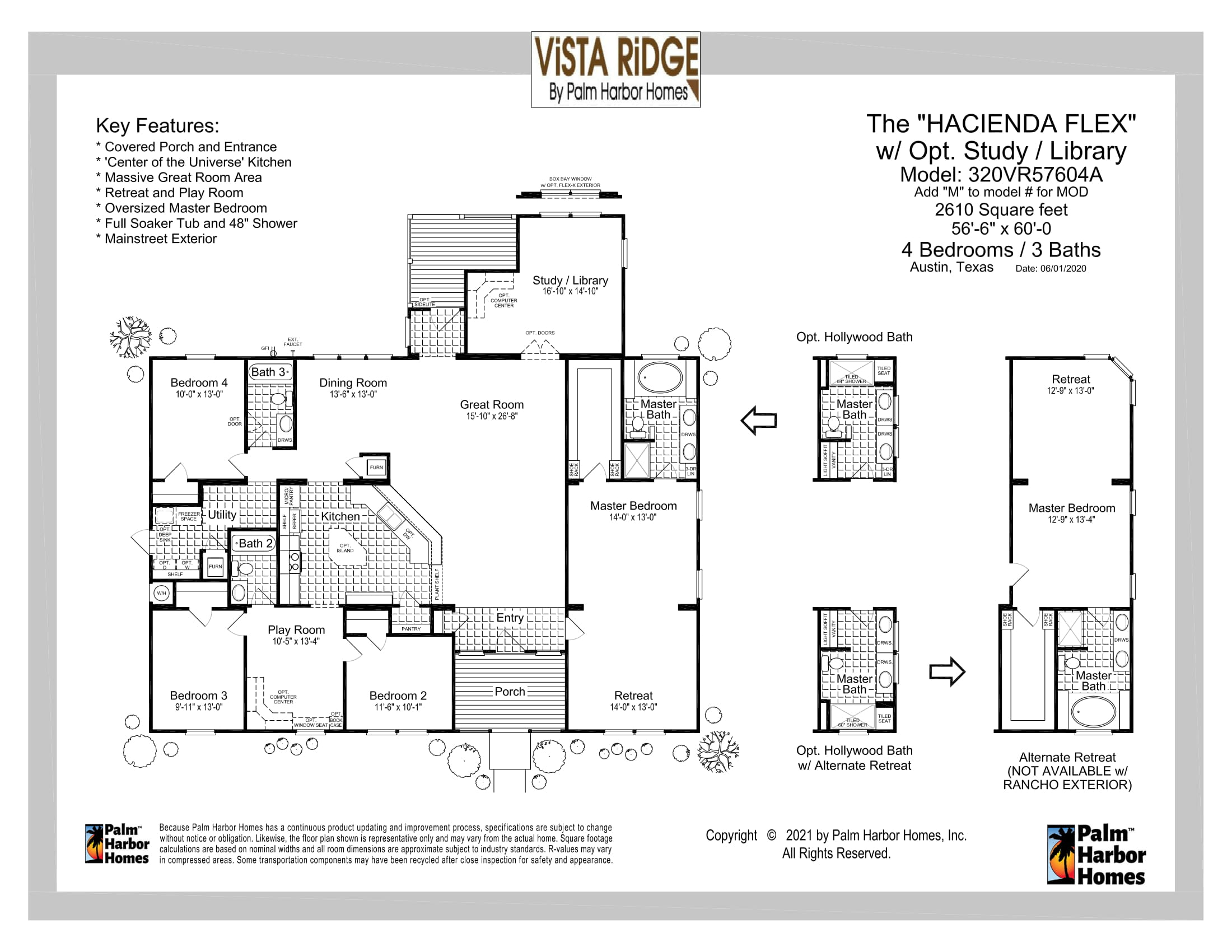 Vista Ridge The Hacienda Flex 320VR57604A by Palm Harbor Homes Palm